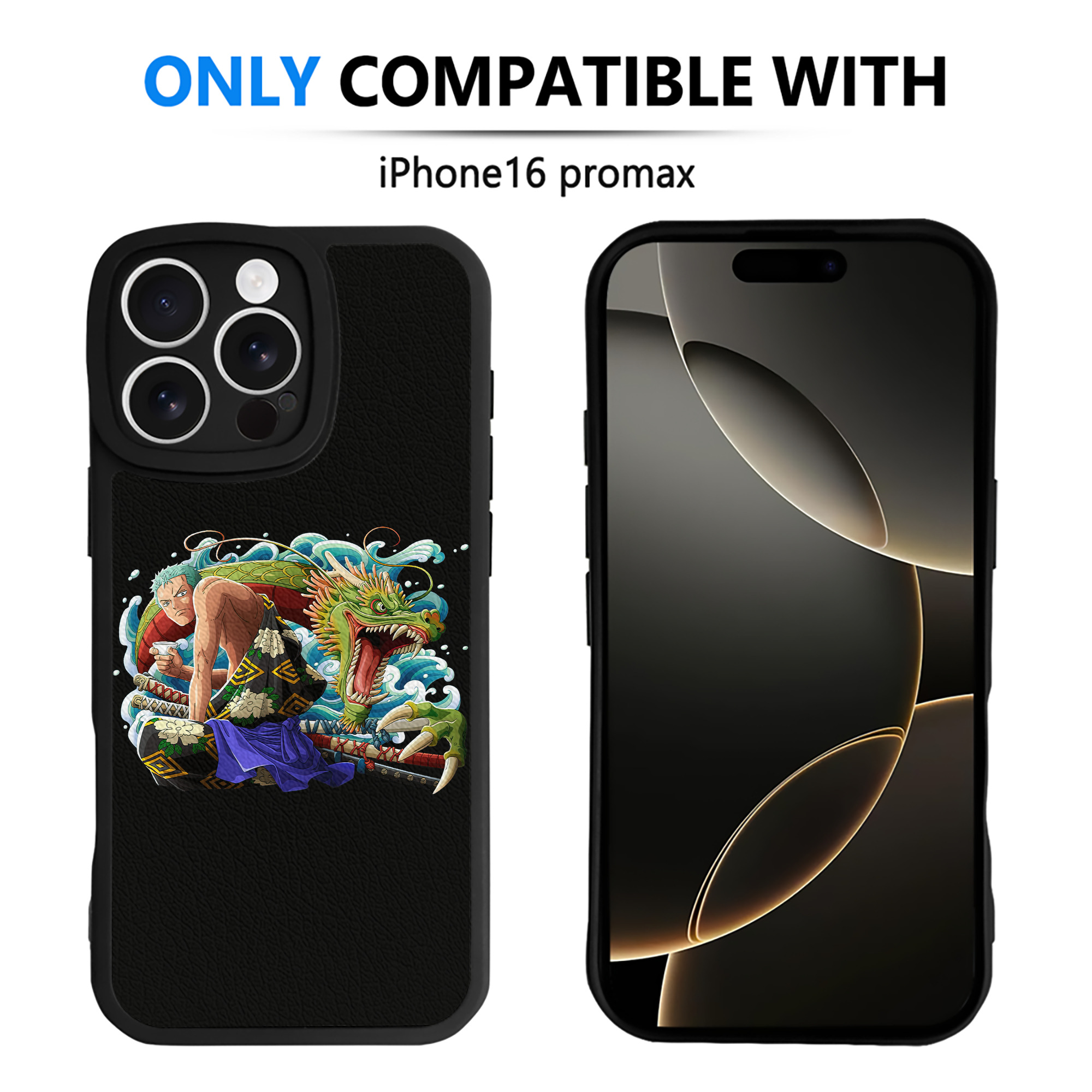 （画像用） ワンピース ロロノア・ゾロ ONE PIECE Roronoa Zoro 【iPhone 16シリーズ対応】シリコンスマホケース（レザー調） 材質：シリコン